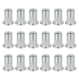 MECCANIXITY 18Pcs M3 Rivet Nut 304 Stainless Steel Rivet Nut Tool Hardware Nuts Suitable for Furniture, Decoration in Nuts Bolt Fastener, Silver