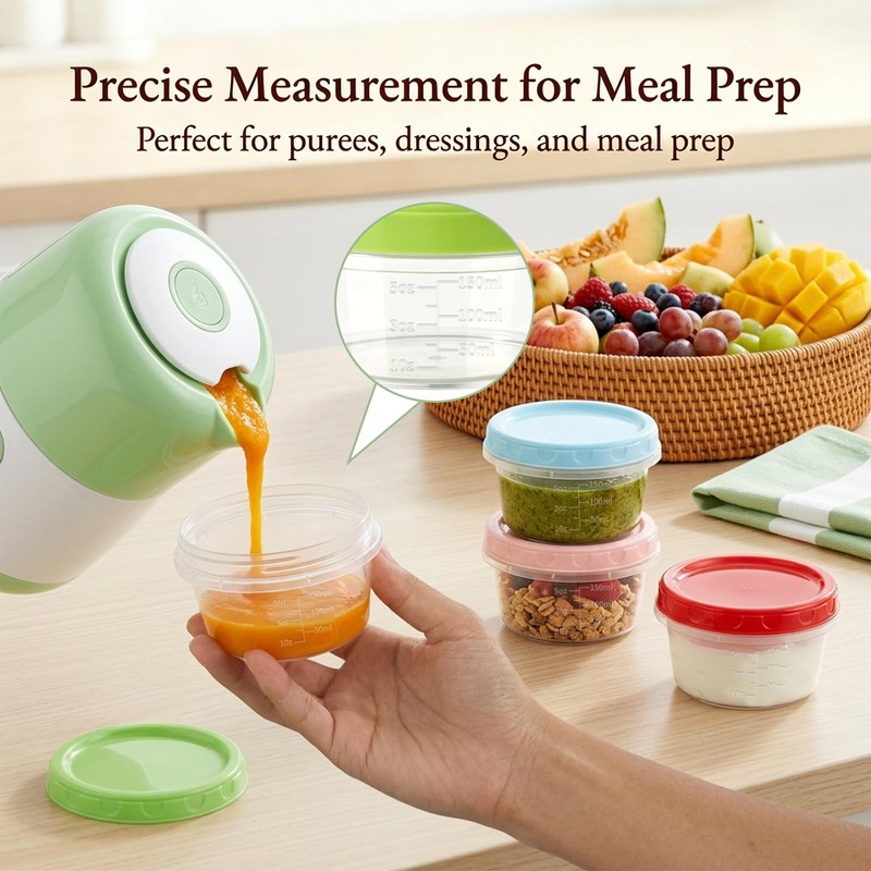VINATO 12Pcs Contenitori Piccoli per Alimenti, 200ml Contenitori per Congelatore