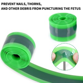 2 PCS Bike Tire Liner, Anti Puncture Tyre Liner Bike Inner Tube Protector Tapes, Bicycle Tube Flat Protector Compatible with 27" 26" 24" 20" (Green)