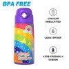 Girls Insulated Water Bottle with Covered Pop-Up Straw,16 oz Kids