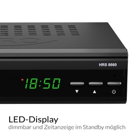 Xoro HRS 8659 digitaler Satelliten-Receiver mit LAN Anschluss (HDTV, DVB-S2, HDMI, SCART, USB 2.0 Media Player) schwarz