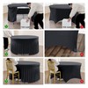 6 Pack Black Round Spandex Tablecloth for 72inch Table,132inch Stretchy
