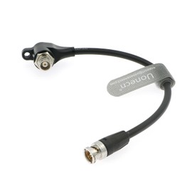Uonecn SDI Protector Cable HD SDI Protection Electroplated Insulators BNC Male to Right Angle Female Cable for Red Komodo Camera 20 cm (Black)