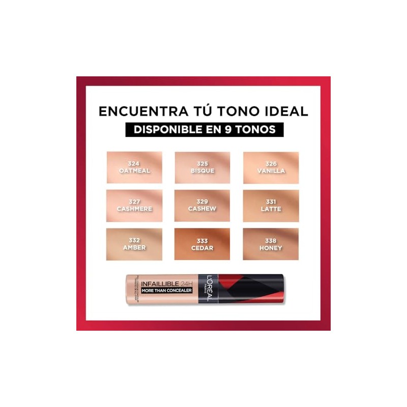 L´Oréal Paris, Corrector liquído de larga duración 24h,Infallible More than