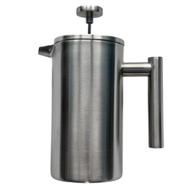 MediMuc Thermo French Press Fine 0.7 L - Enjoy longer hot coffee in stylish elegance - double-walled and made of high-quality stainless steel - blank outside