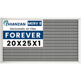 20x25x1 HVAC Furnace Air Filter, Lasts a Lifetime, Washable, the Last HVAC Filter You Will Ever Buy, Healthier Home or Office, Merv 8