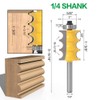 WSOOX 3/16-Inch Radius Triple Bead Furniture Trim & Molding Router