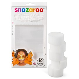 Snazaroo 1198928 Sponge Set of 10 Semicircle Sponges, Fine-Pored for Applying Make-Up, Powder and Cream