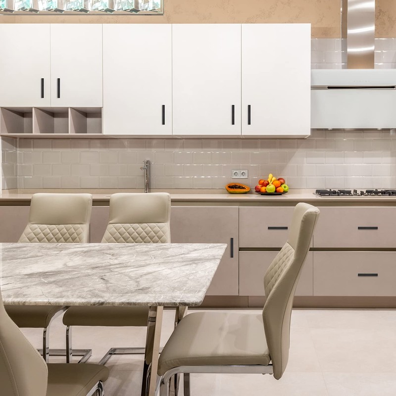 Ravinte 3 Pack Black Cabinet Pulls 3-3/4 Inch Square Cabinet