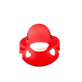 DUCKY CITY 3" Valentines Sweetheart Rubber Duck [Squeaky, with Hole] - Baby Safe Bathtub Bathing Toy
