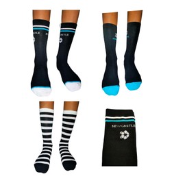 RAEES® Newcastle United F.C Boys Socks – Soft Cotton Blend, Ages 3-14, Ideal for School & Sports, Fun Fan Gear! (3-Pack) (UK, Age, 10 Years, 14 Years, Regular, Assorted (3 Pairs) (Shoe Size 4-6 1/2))