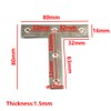 (10 Pieces) 80x80x1.5mmAngle Connector Corner Brackets (Thickness 1.5mm) Stainless Steel