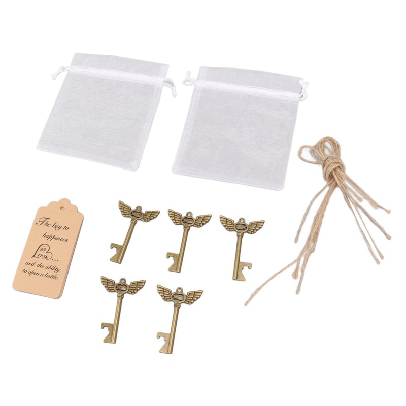 Key Bottle Opener Vintage DIY Exquisite Elegant Angel Wing Key