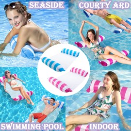 Morofme Hammock Inflatable Pool Float, Pool Float Lounger, Swimming Pool Float Chair, Multiuse Pool Hammock (Saddle, Lounge Chair, Hammock, Drifter), Water Hammock Lounge for Adults Pool or Beach (2)