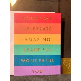 Happy Birthday Greeting Card Beautiful Encouraging Rainbow!