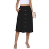 Yincro Women's Flowy Midi Skirt Summer Pleated High Waisted Casual