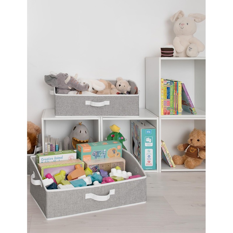 StorageWorks Closet Storage Bins, Trapezoid Organizer Box for Shelves, Fabric