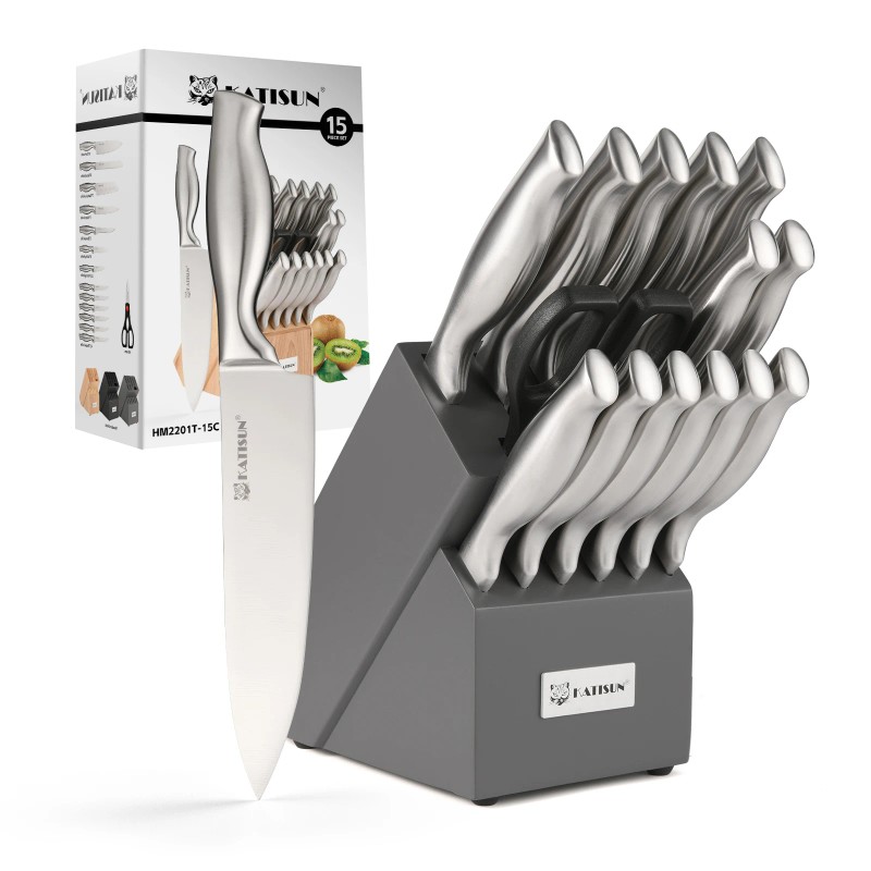 15 Pcs Premium Sharp Carbon Steel Blade Boning Steak Knives