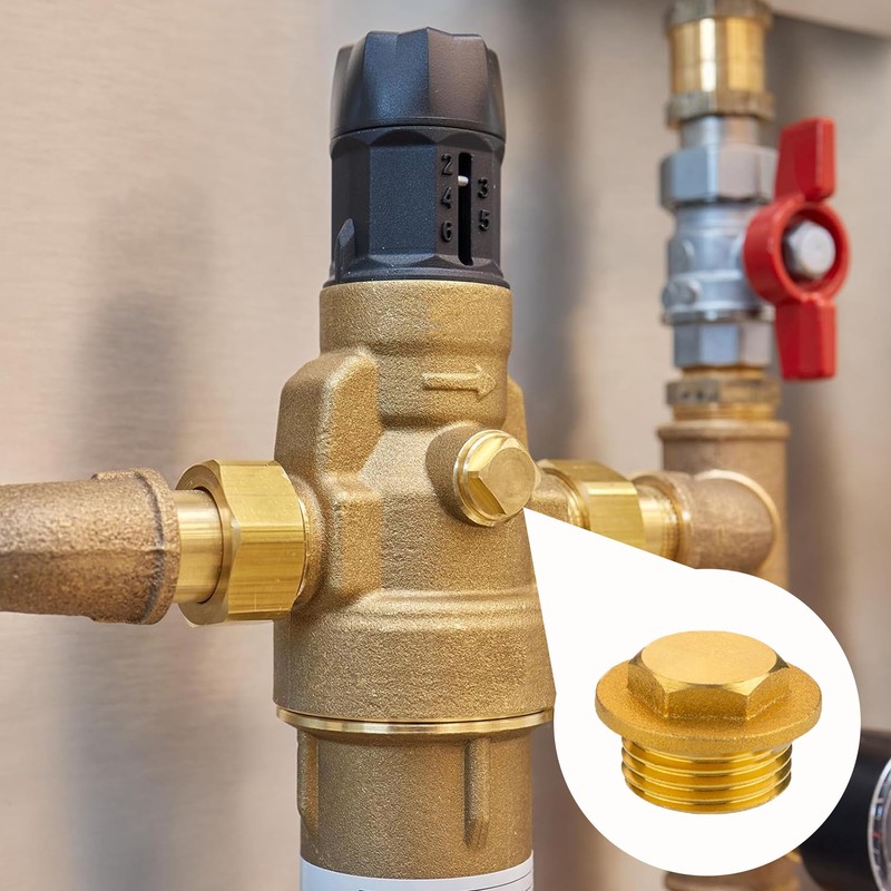 Pack of 4 Brass Plugs, 1/2 Inch Male Thread Sealing