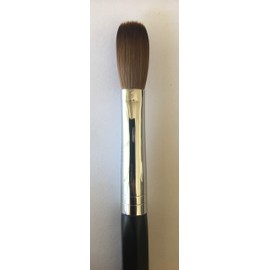 Six Angles - CRIMPED - Black Handle Petal 100% Kolinsky Acrylic Nail Brush (Crimped 14)