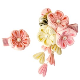 Regalo Baby Hair Ornament, Girls, Shichi-Go-San Kimono, Accessory, Japanese Style, Hair Accessory, Baby, Hair Clip, Kimono, Hakama, Yukata, Wedding, Hina Festival, Children, Flowers, Tsumami Craft