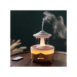 Humidificador de Nube de Lluvia por Goteo de Agua, Difusor de Aceite Esencial de Aromaterapia con 7 Luces Nocturnas Coloridas y Control Remoto,para...