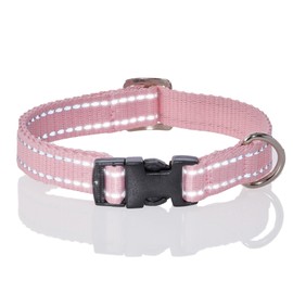 Pet Passion Adjustable Reflective Dog Pet Collar for Small, Medium and Large Dogs, Pink, X-Large