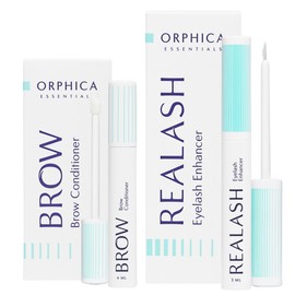 ORPHICA Brow & Realash Set - Wimpernserum 3 ml + Augenbrauen Serum 4 ml - Conditioner für sichtbares Wachstum, Booster Hair Growth Gel