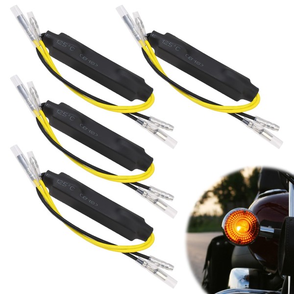 4 Pcs Universal Motorcycle LED Turn Signal Resistors 12V 30W
