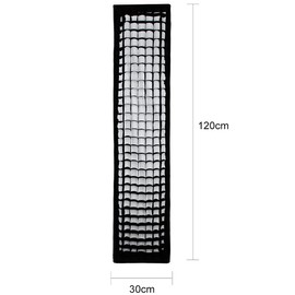 Godox 12"x47" / 30x120cm Softbox Honeycomb Grid Strip Soft Box Bowens Mount for Photo Studio Flash (FW 30x120(1PCS))