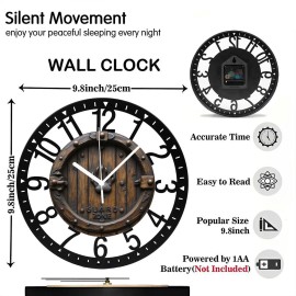 25cm Round Iron Wall Clock with a "The [Your Last Name]'s" Textsheet size: 10 inch, color: Black