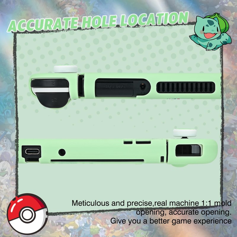 DLseego Dockable Case Design for Switch OLED, Anti-Slip Shock-Absorption Protective