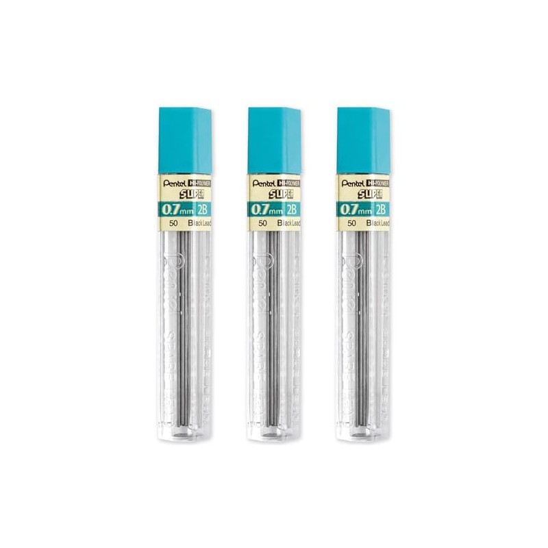 Pentel Super Hi-Polymer Refill Leads for Automatic/Mechanical Pencils - 0.7mm