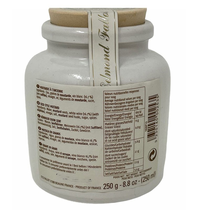 Edmond Fallot Grainy Mustard in Stone Pot 250ml