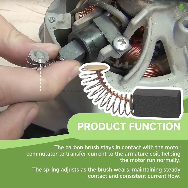 Aigemsi N030461 N778654 Carbon Brush for Belt Sander, Compatible with