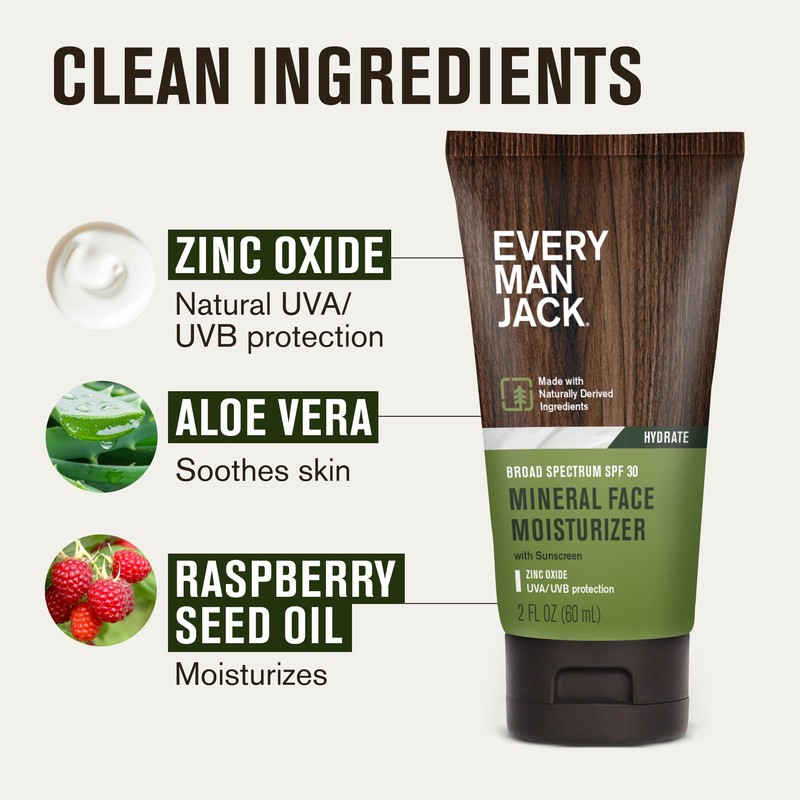 Every Man Jack Men's Mineral Face Lotion w/Broad Spectrum SPF