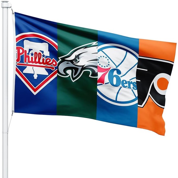 3x5 Philadelphi'a Four Teams Sports Fans Flag - Eagles, Phillies,