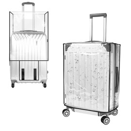 Cosmos 1 Pc Luggage Cover Clear PVC Suitcase Cover Protector Travel Luggage Transparent Protective Cover Waterproof and Dustproof Luggage Suitcase Protector for Women and Men (30 Inch)