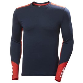 Helly Hansen Men's Lifa Merino Midweight Crew Shirt, Navy, L UK