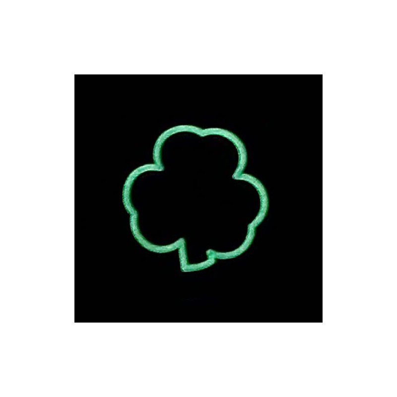 Irish Clover Shamrock PVC Cat Eye Patch (Glow in the