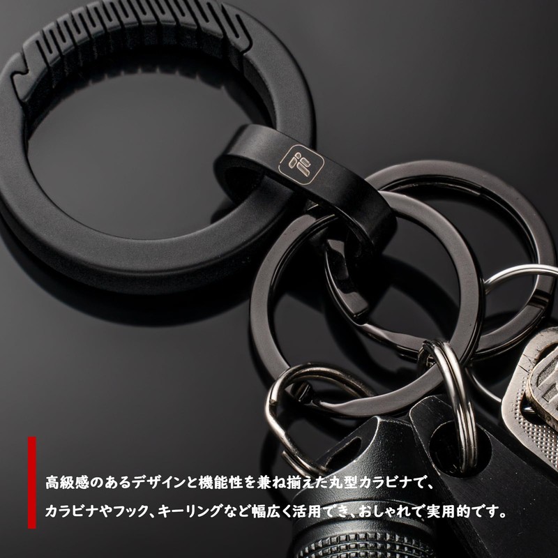 TISUR Keychain, Titanium Carabiner, Stylish, Key Chain, Frosted Surface, Lost