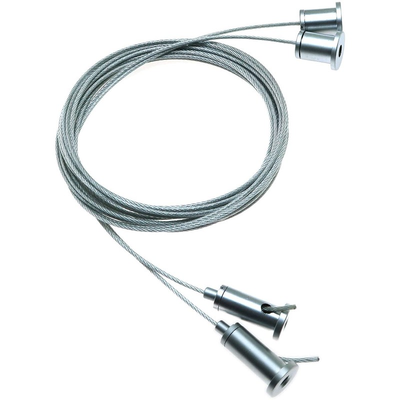Longdex Light Suspension Cable 2PCS 2m/6.56ft Adjustable Pearl Chrome Stainless