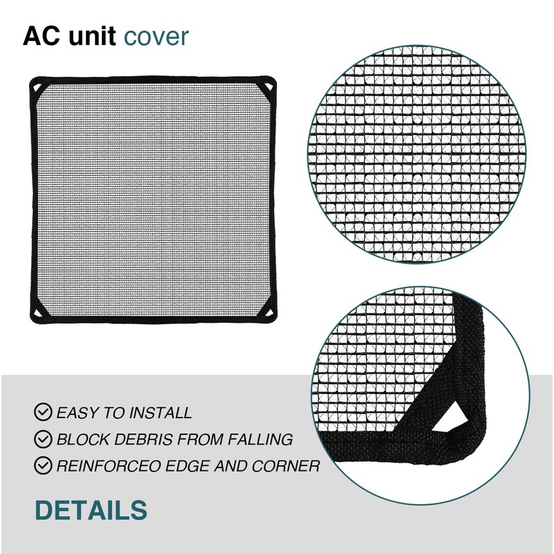 ECOOPTS 28"x28" Air Conditioner Cover AC Unit Top Mesh Cover