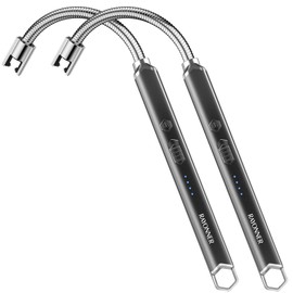 RAYONNER Lighter Electric Candle Lighter Rechargeable USB Lighter Long Flexible Neck (Black&Black)