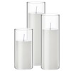Shihanee Set of 3 Pillar Candles and 3 Glass Cylinder