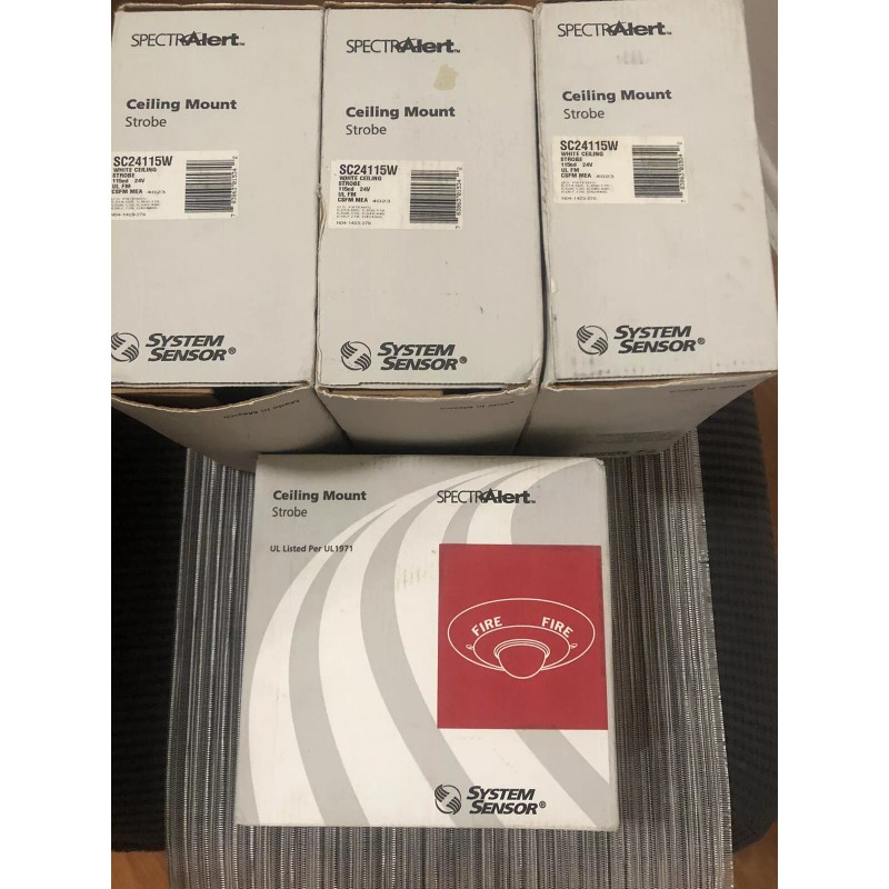 System Sensor SPECTRAlert SC24115W Ceiling Mount White 115 Candela Strobe