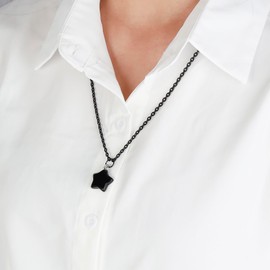 MILAKOO Stainless Steel Pendant Necklace for Women Heart Charms Link Chains 23 Inch Length Lobster Clasp, Stainless Steel, No Gemstone