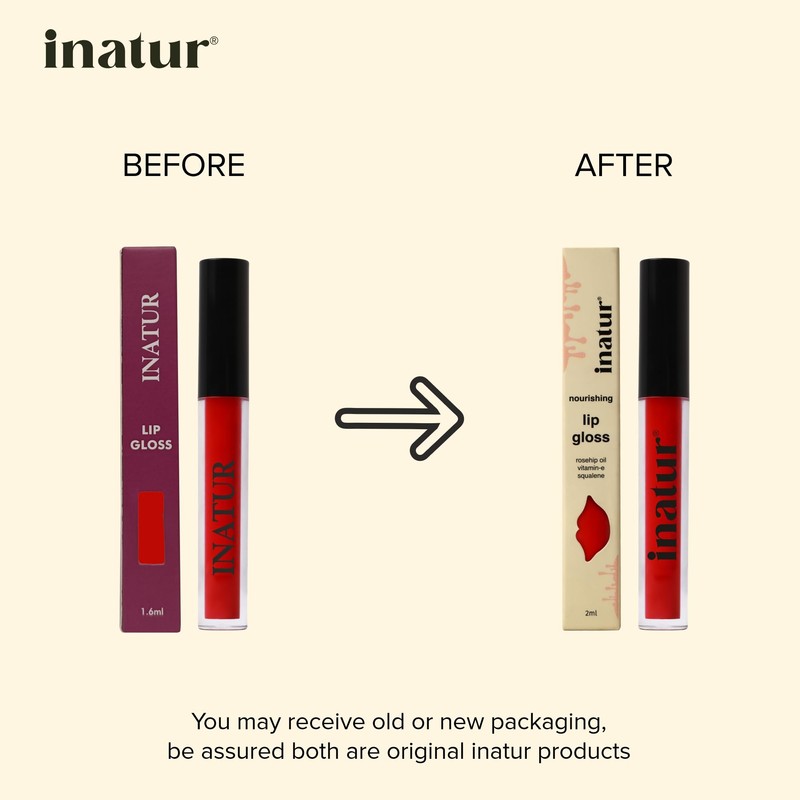 Inatur Lip Gloss - Glam Pink 1.6 ml