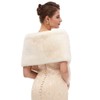 Zehope Women's 1920s Bride Wedding Faux Fur Shawls and Wraps