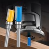 HPMAISON 4PCS 1/4 Inch Shank Flush Trim Pattern Template Router